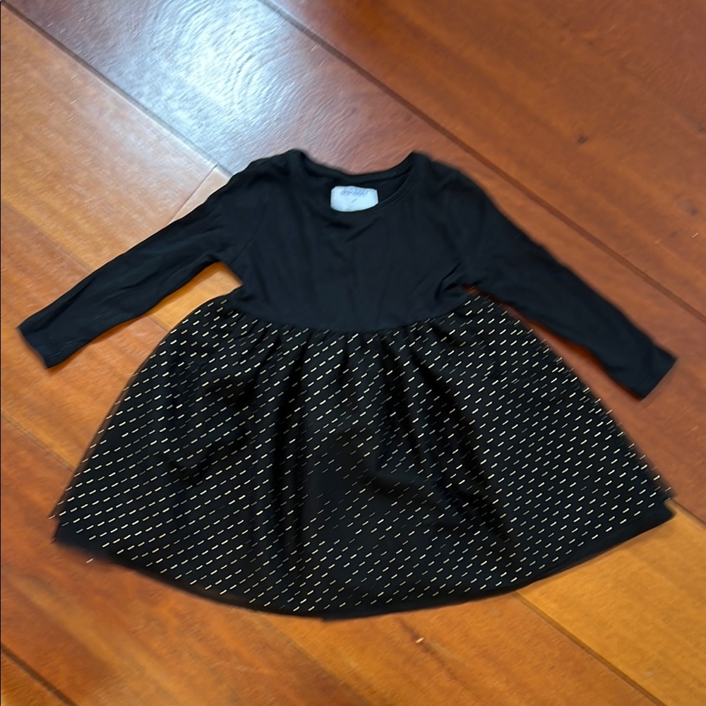 Black and Gold Kids Dress